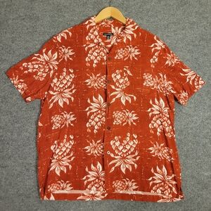 George Men's Red Floral‎ Button Down Shirt